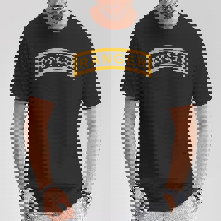 アメリカ陸軍レンジャーイエロータブ ヴィンテージ空挺兵士シャツ Tシャツ 面白い贈り物