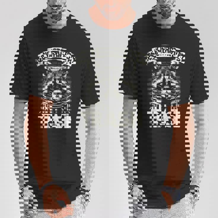 アライグマ ゴミに気を取られる アライグマ ゴミ男 Tシャツ 面白い贈り物