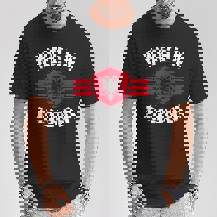 アルバニア アルバニア国旗 長袖tシャツ Tシャツ 面白い贈り物