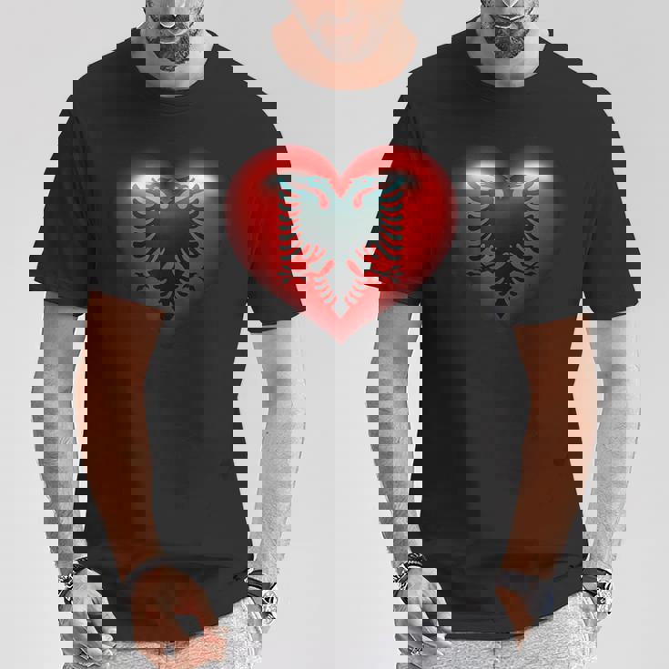 アルバニア国旗 イーグル ダブル レッド アルバニア シュキペ コソボ Tシャツ 面白い贈り物