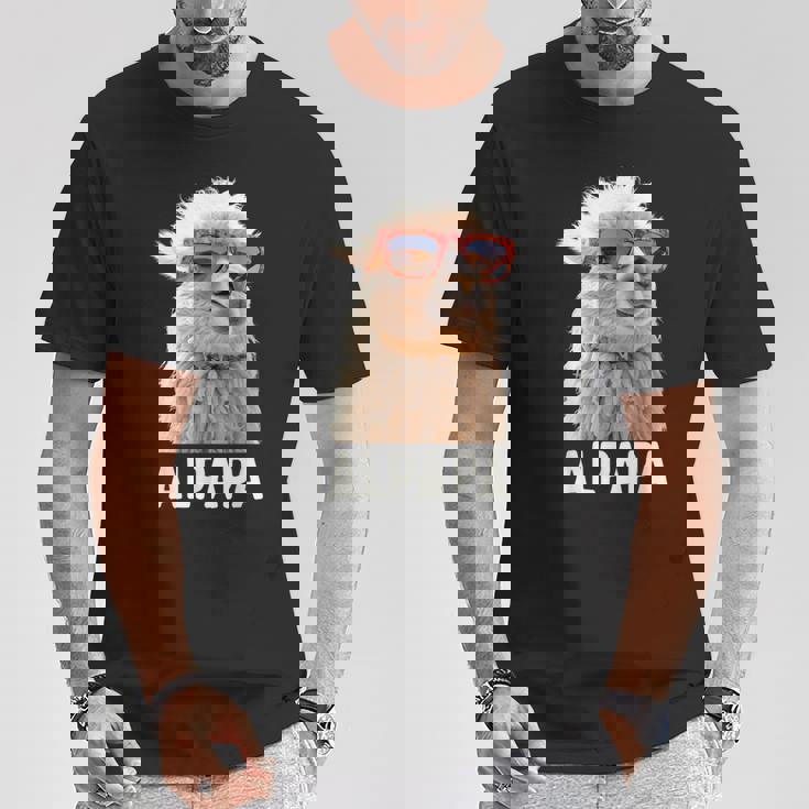 アルパカ・パパ・アルパパ・ラマ・パパ・アルパカ・パパ・ワーター・ワンダリングalpapa Tシャツ 面白い贈り物