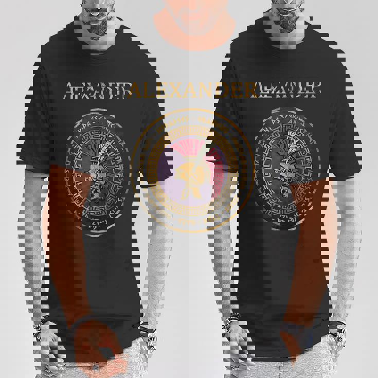 アレキサンダー大王古代の戦いのシンボル Tシャツ 面白い贈り物