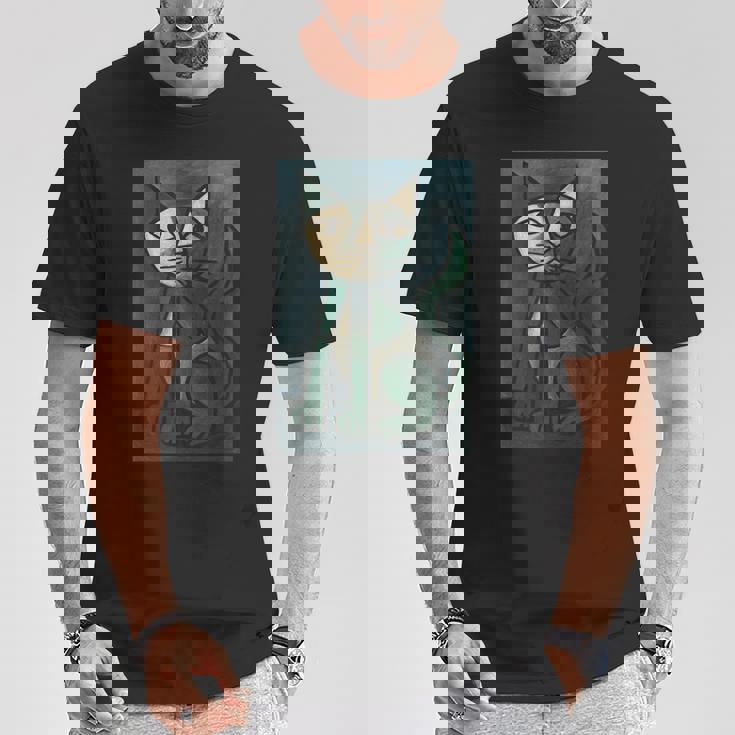 アート ピカソ 猫 Tシャツ 面白い贈り物