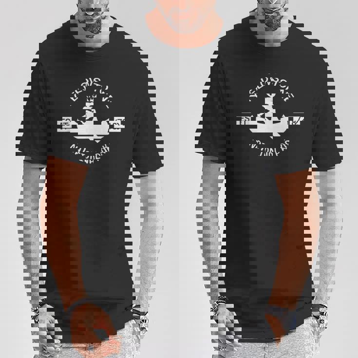 イエローストーン国立公園 ヘラジカ カヌー Tシャツ 面白い贈り物