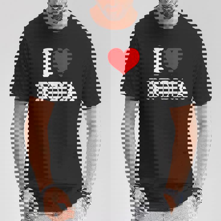 インド I Heart India I Love India Tシャツ 面白い贈り物