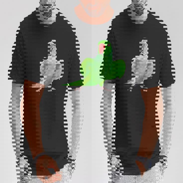 インドのワカケホンセイオウムの鳥 Tシャツ 面白い贈り物