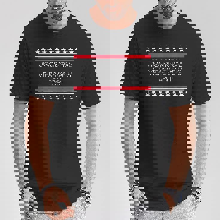 ウィスコンシン州退役軍人への感謝の気持ち Tシャツ 面白い贈り物