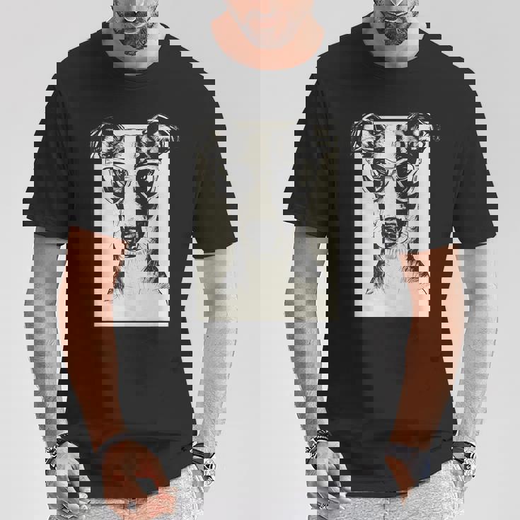 ウィペット イラスト 犬 面白い アート スケッチ Tシャツ 面白い贈り物