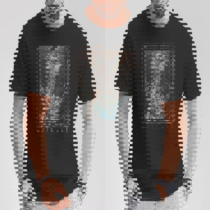 ウィリアム・ブレイク 赤い竜と海から来た獣 William Blake Red Dragon Beastea Tシャツ 面白い贈り物