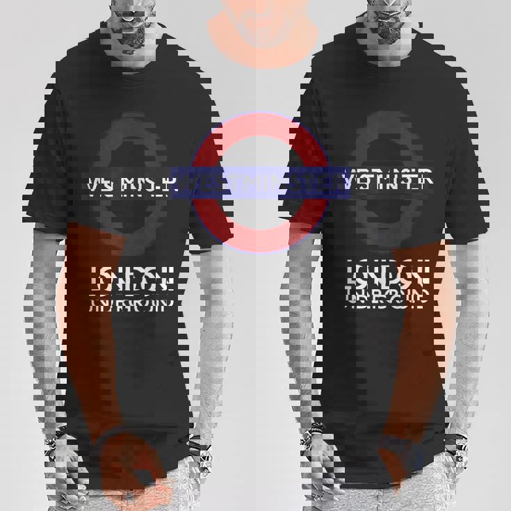 ウェストミンスター ロンドン地下鉄 Tシャツ 面白い贈り物