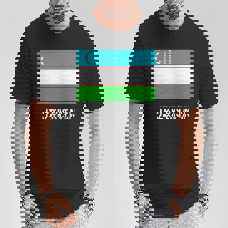 ウズベキスタン ウズベキスタン国旗 長袖tシャツ Tシャツ 面白い贈り物