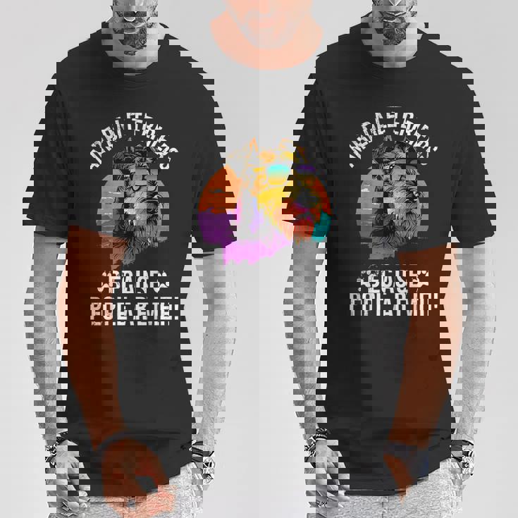 エアデールテリア なぜなら人々はメー エアデールテリア Tシャツ 面白い贈り物