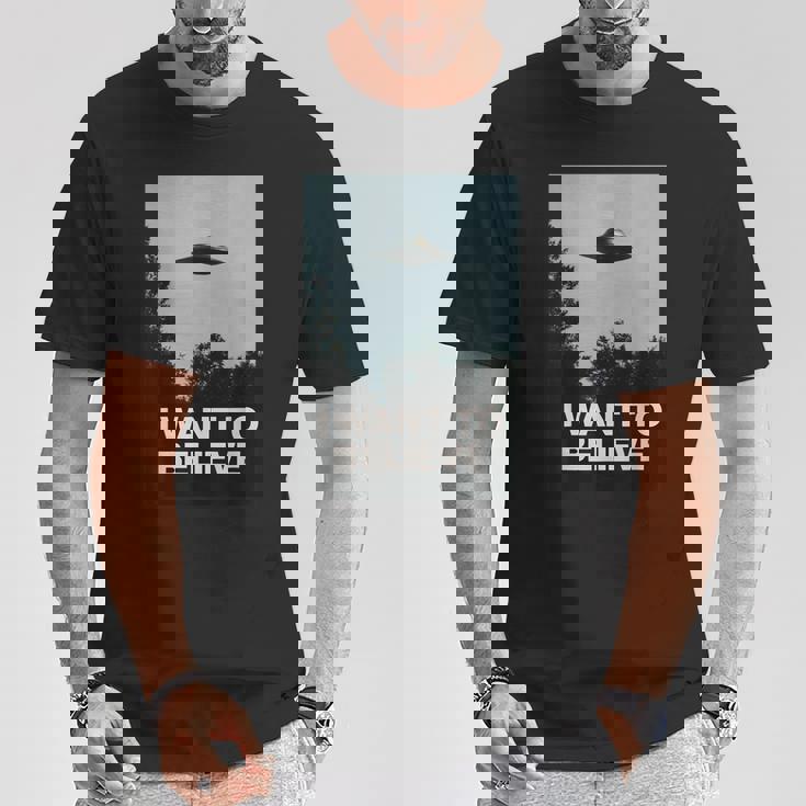 エイリアンufoアパレル「I Want To Believe」 Tシャツ 面白い贈り物