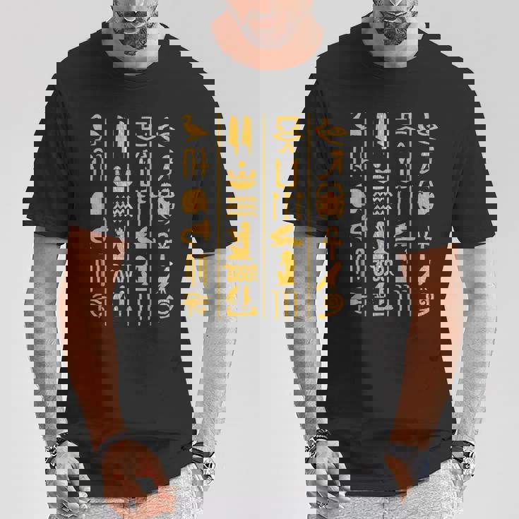 エジプト ヒエログリフ 古代エジプトシャツ ファラオtシャツ Tシャツ 面白い贈り物