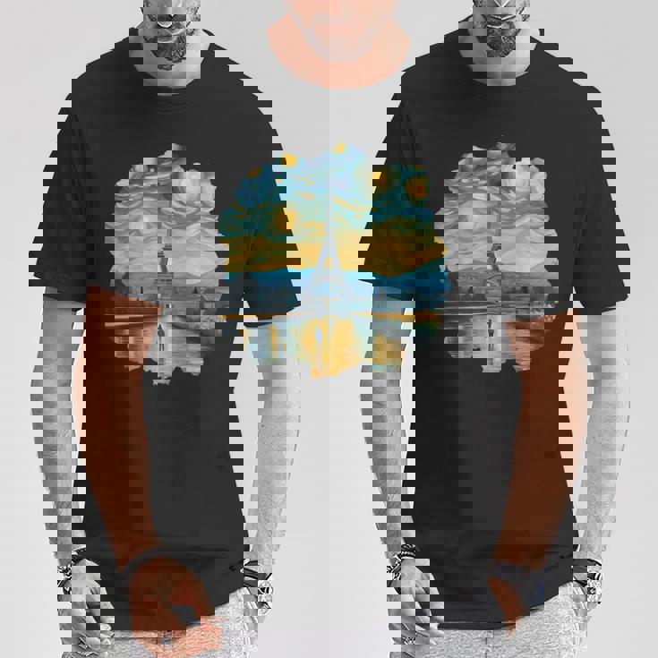 エッフェル塔 アートワーク ルーヴル美術館 フランス観光 パリ Tシャツ 面白い贈り物