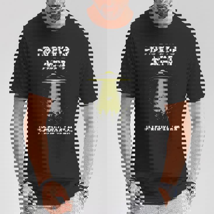 エリア51 シャツ Property Of Area 51 Ufo エイリアン 長袖tシャツ Tシャツ 面白い贈り物