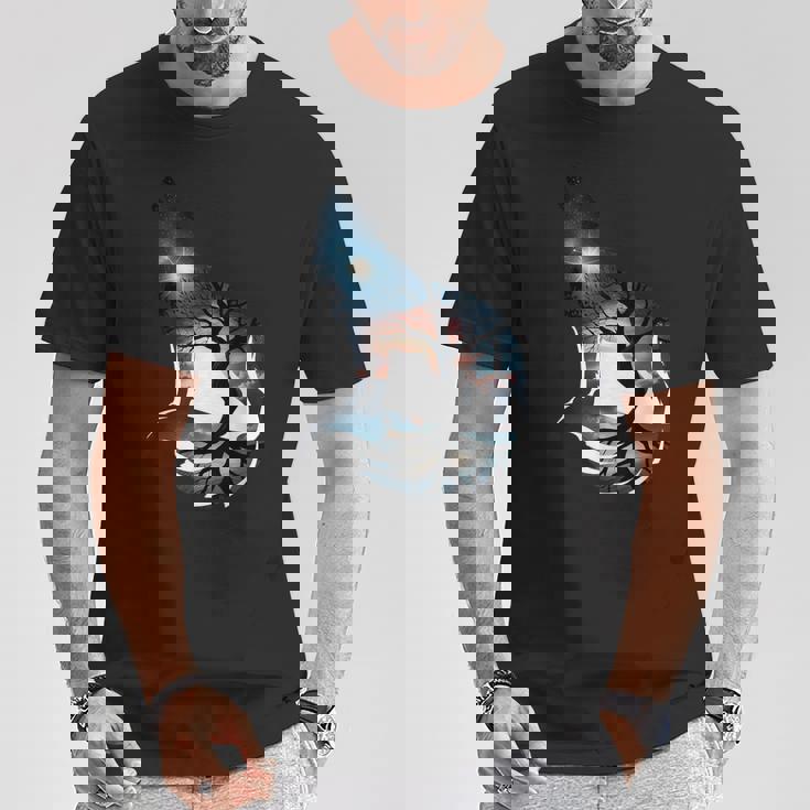 オオカミ 動物 顔 アート グラフィック 野生動物 カラフル 狼の恋人 Tシャツ 面白い贈り物