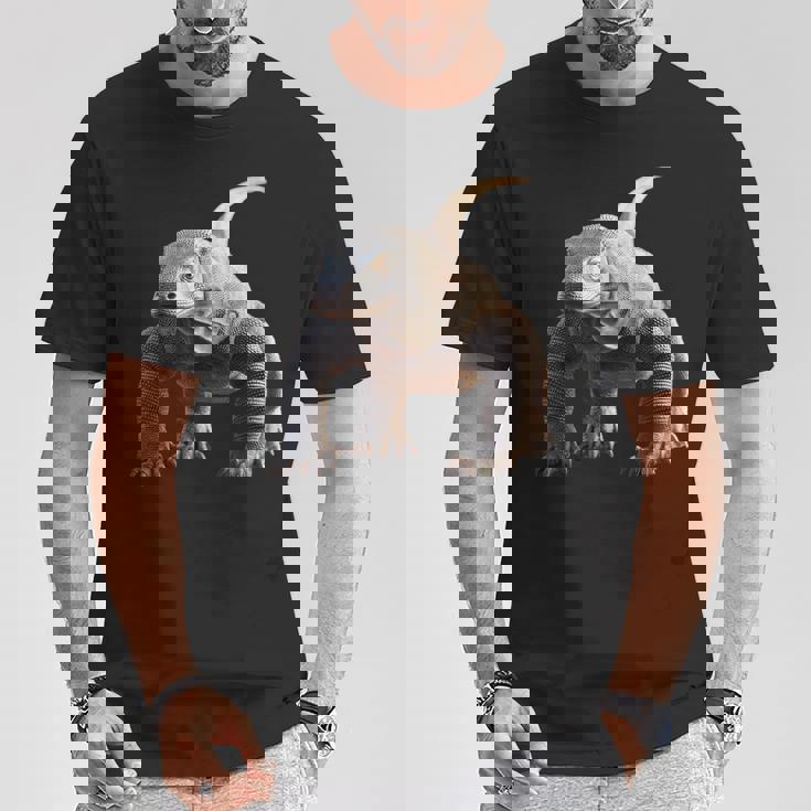 オオトカゲ 爬虫類 コモドドラゴン バンドドラゴン トカゲドラゴン Tシャツ 面白い贈り物