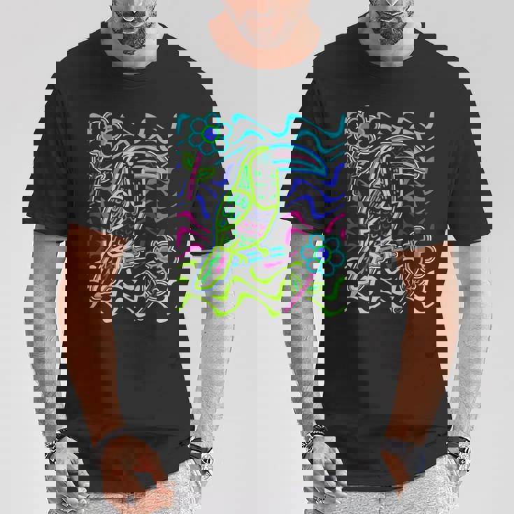 オオハシの鳥 アラカリ オオハシ オオハシ モラ アート パナマ・クナ族作 Tシャツ 面白い贈り物