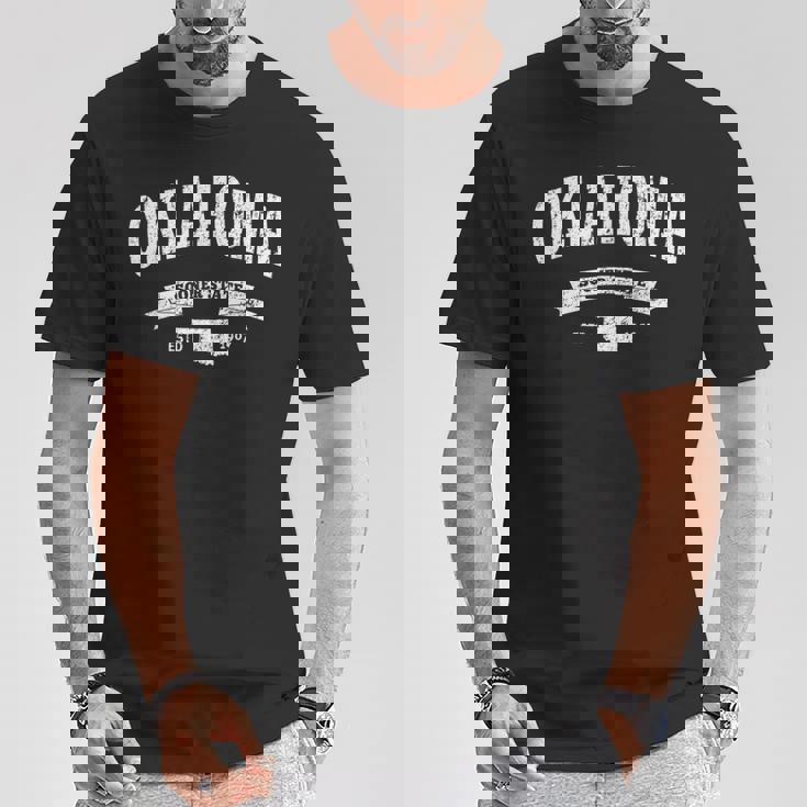 オクラホマシャツヴィンテージ アンティーク調 Okoonertate Tシャツ 面白い贈り物