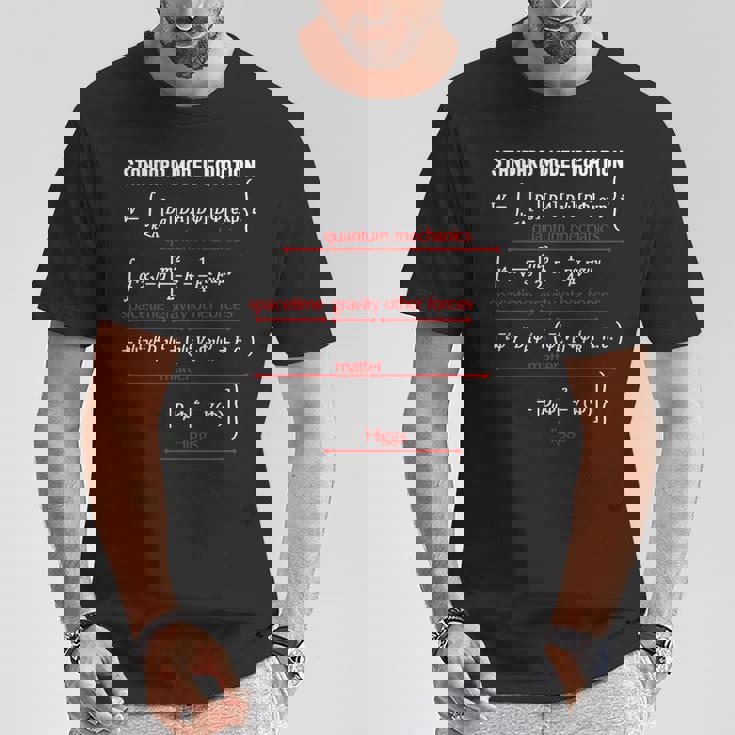 オタク標準模型方程式 物理学 数学科 先生 長袖tシャツ Tシャツ 面白い贈り物