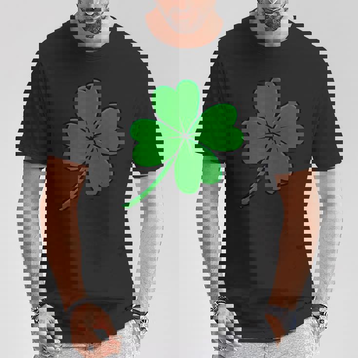 オリジナルラッキー四つ葉クローバー Tシャツ 面白い贈り物