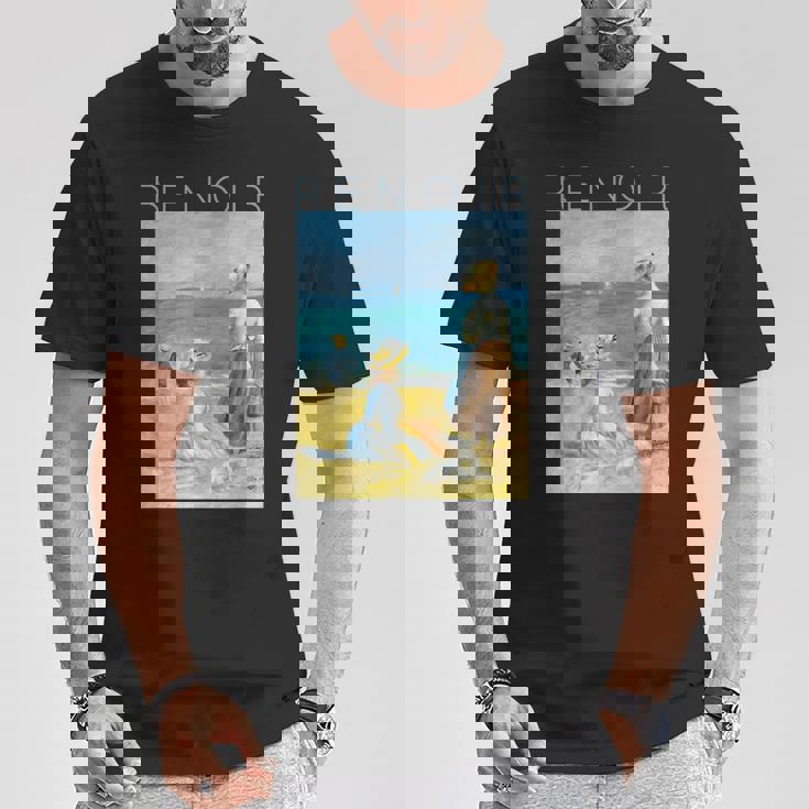 オーギュスト・ルノワール ビーチのフィギュア Tシャツ 面白い贈り物