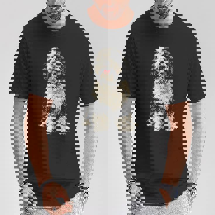 オールドイングリッシュシープドッグ 犬 ペット アートワーク オールドイングリッシュシープドッグ Tシャツ 面白い贈り物