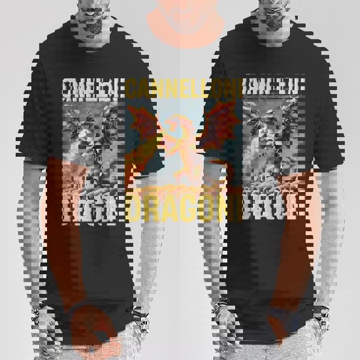 カネロニ・ドラゴニ イタリアン ブレイン モンスターズ Ai パスタドラゴン Tシャツ 面白い贈り物