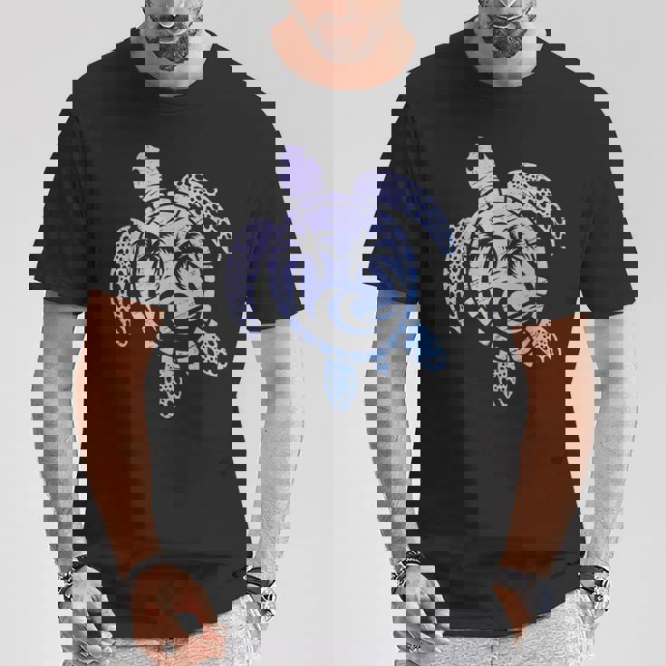 カメのモチーフ ヤシの木 波 フェス 夏 カメ サーフィン Tシャツ 面白い贈り物