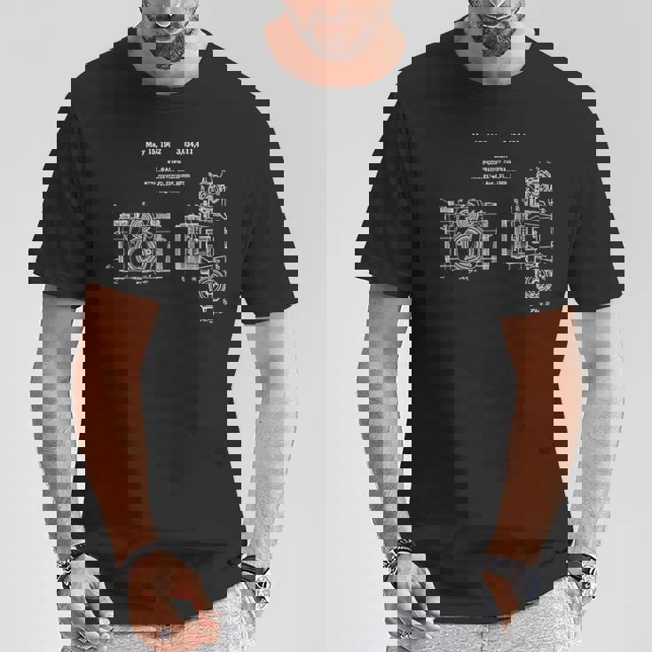 カメラ 青写真 ビンテージ 特許 写真 写真 写真 Tシャツ 面白い贈り物