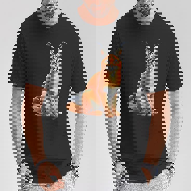 カラカルリンクス Tシャツ 面白い贈り物