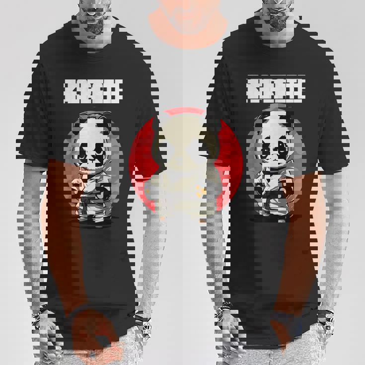 カラテカと空手パンダ Tシャツ 面白い贈り物