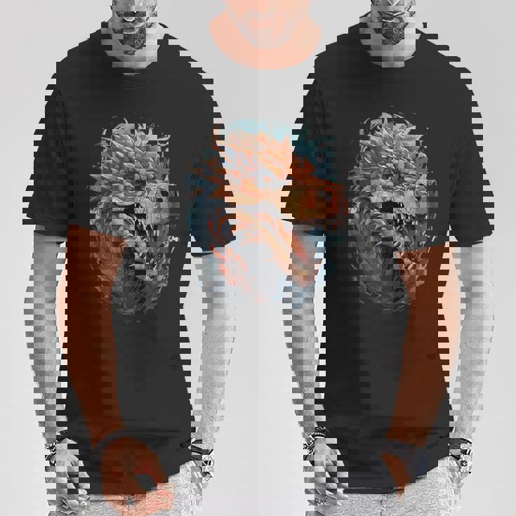 カラフルドラゴンi キッズドラゴン Tシャツ 面白い贈り物