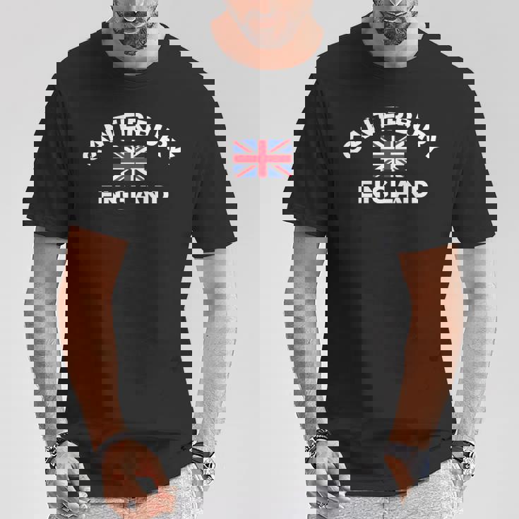 カンタベリー イングランド イギリス キングダム シティ 観光土産 長袖tシャツ Tシャツ 面白い贈り物