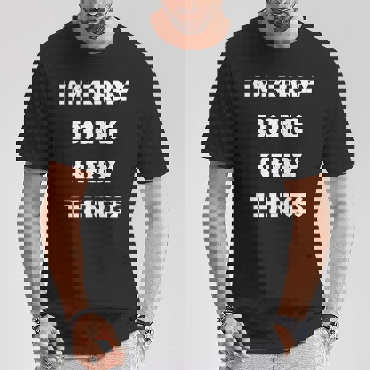 カービィのことをやってるカービィだよ 長袖tシャツ Tシャツ 面白い贈り物