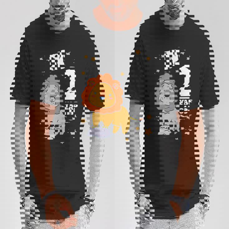 キッズ 2歳の誕生日 ライオン 2歳 男の子 女の子 Tシャツ 面白い贈り物