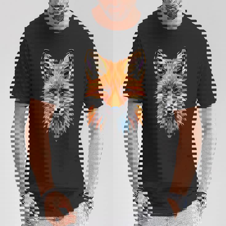 キツネのモチーフ キツネが大好き 赤いキツネ 小さなキツネが大好き Tシャツ 面白い贈り物