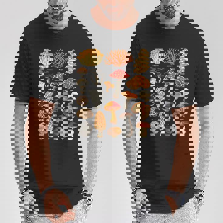 キノコの種類 自然 コテージコア ファン 男の子 女の子 キッズ Tシャツ 面白い贈り物