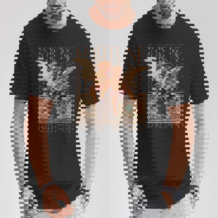 キューピッドとサイケ 2人の天使の赤ちゃん ドルフォーチュンアート 長袖tシャツ Tシャツ 面白い贈り物