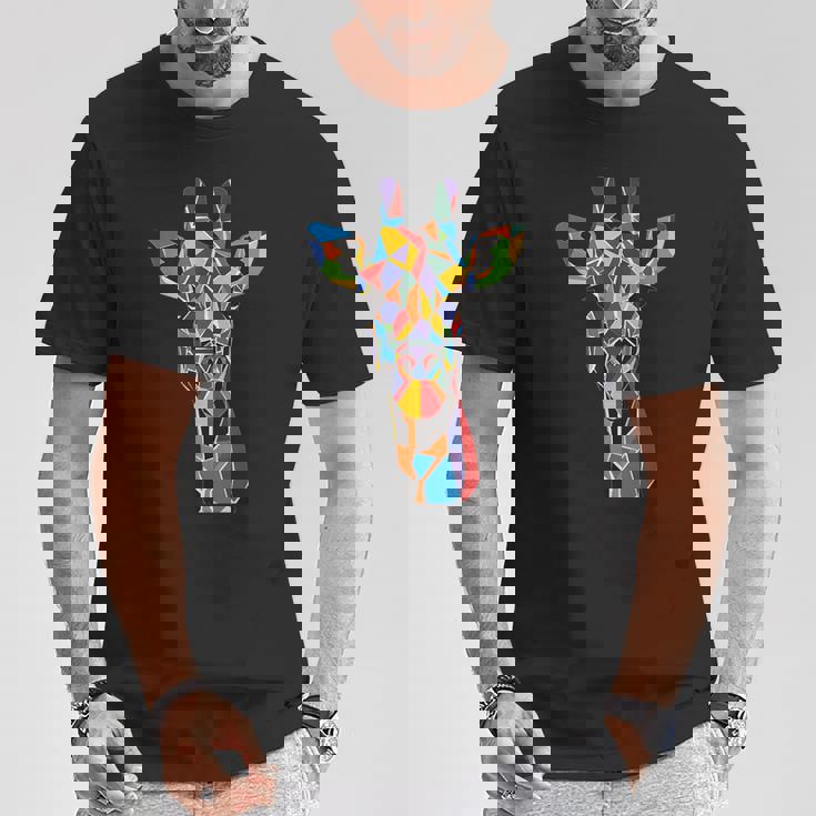 キリン 幾何学 Tシャツ 面白い贈り物