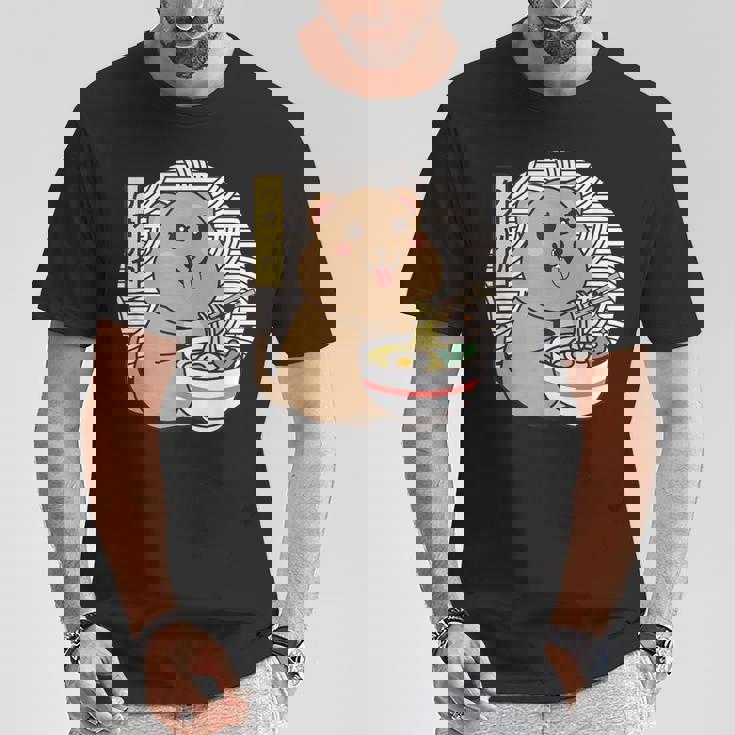 クオッカ、ラーメンを食べるクオッカ、クオッカカワイイ、クオッカ Tシャツ 面白い贈り物