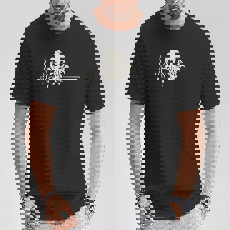 クトゥルフ ハートビート キュート コズミックホラー クトゥルフ 心電図 Tシャツ 面白い贈り物