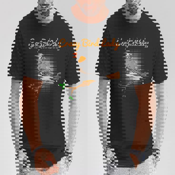 クレイジーバードレディキンカチョウ鳥類学 Tシャツ 面白い贈り物