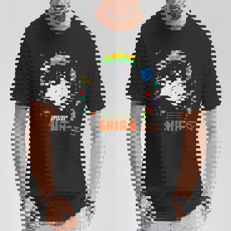 クレヨンしんちゃん Happyシロ フラワーリング Tシャツ 面白い贈り物