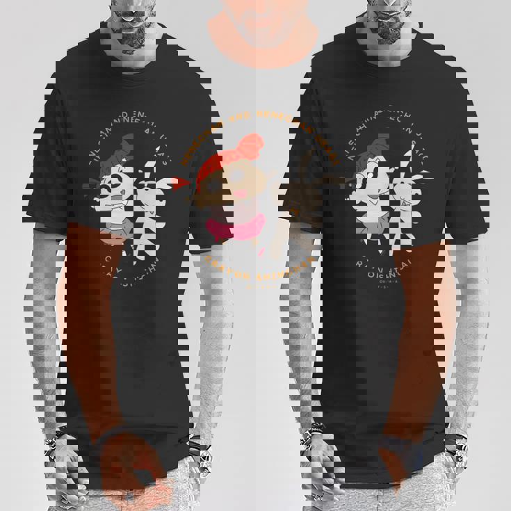 クレヨンしんちゃん ネネちゃんとうさぎ 長袖tシャツ Tシャツ 面白い贈り物