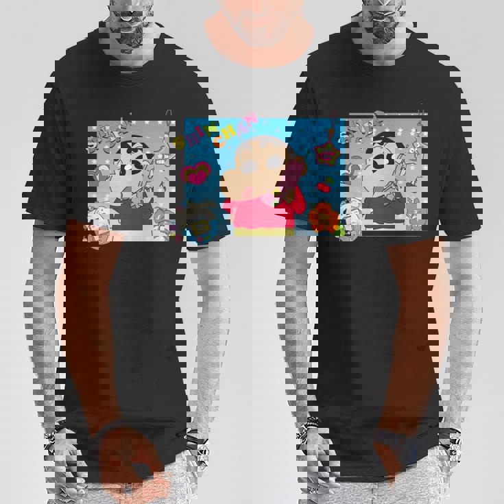 クレヨンしんちゃん 平成ごっこ しんちゃん 長袖tシャツ Tシャツ 面白い贈り物