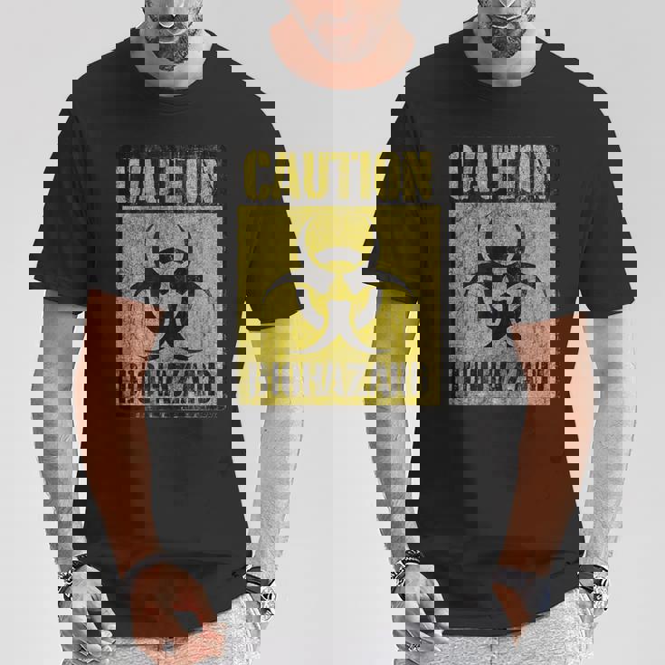 グランジ バイオハザード シンボル 黙示録後 警告サイン Tシャツ 面白い贈り物