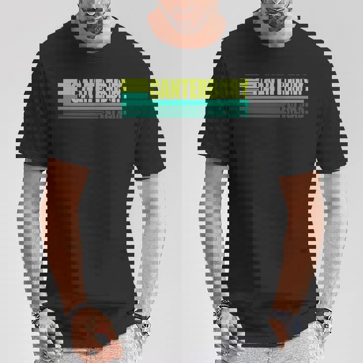 グリーン レトロ ヴィンテージ カンタベリー シティ ビレッジ イングランド Uk 長袖tシャツ Tシャツ 面白い贈り物