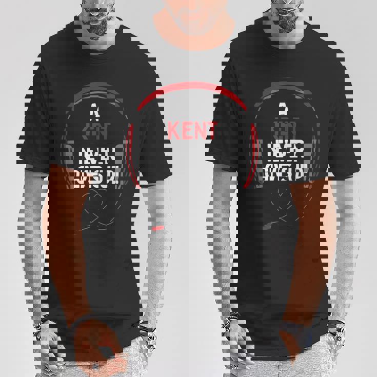 ゲーム用引用句「A Kent Never Gives Up」ヘッドセット パーソナライズ Tシャツ 面白い贈り物